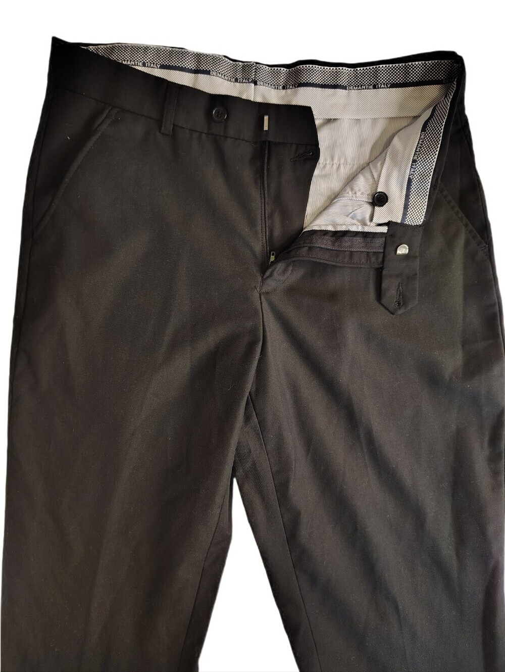 Men’s Demantii Italy Black Dress Pants - Picture 5 of 6